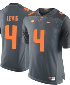 Tennessee Volunteers Latroy Lewis Jersey #4 Football SEC NCAA Jerseys Gray