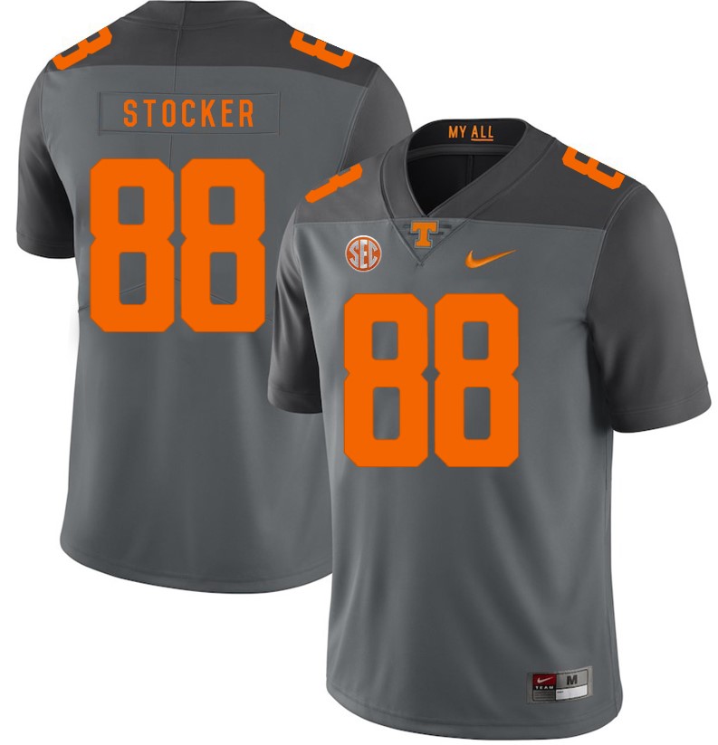 Tennessee Volunteers Luke Stocker Jersey #88 Football SEC NCAA Jerseys Gray