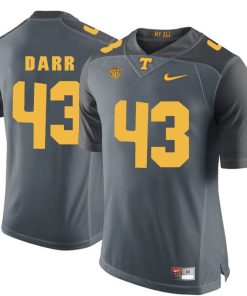 Tennessee Volunteers Matt Darr Jersey #43 Football NCAA Jerseys Gray