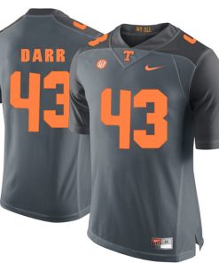 Tennessee Volunteers Matt Darr Jersey #43 Football NCAA Jerseys Gray Orange