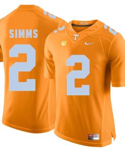 Tennessee Volunteers Matt Simms Jersey #2 Football NCAA Jerseys Orange