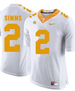 Tennessee Volunteers Matt Simms Jersey #2 Football NCAA Jerseys White