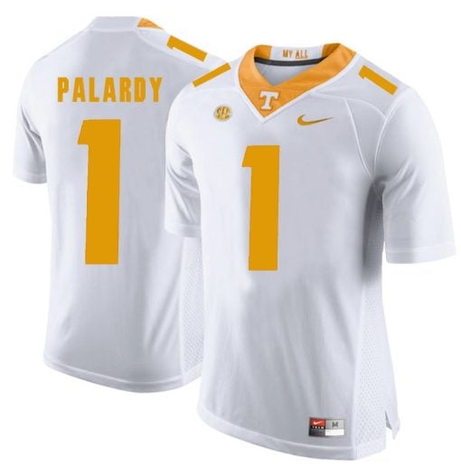 Tennessee Volunteers Michael Palardy Jersey #1 Football NCAA Jerseys White