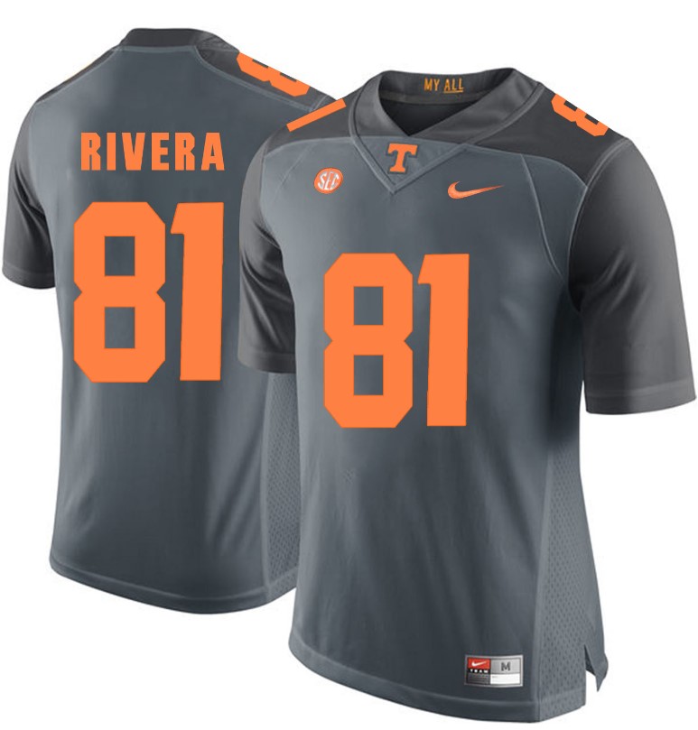 Tennessee Volunteers Mychal Rivera Jersey #81 Football NCAA Jerseys Gray Orange