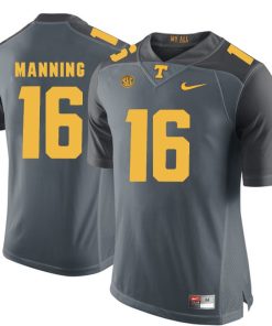 Tennessee Volunteers Peyton Manning Jersey #16 Football NCAA Jerseys Gray