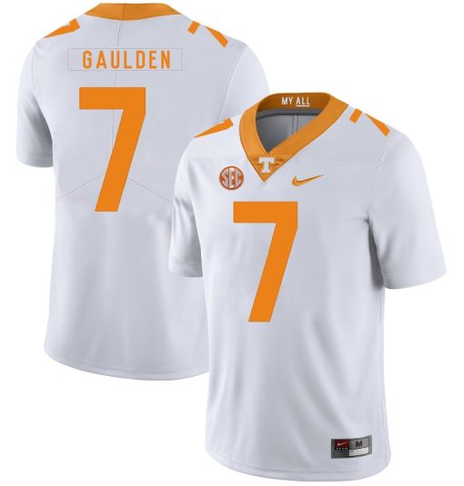 Tennessee Volunteers Rashaan Gaulden Jersey #7 Football NCAA Jerseys White
