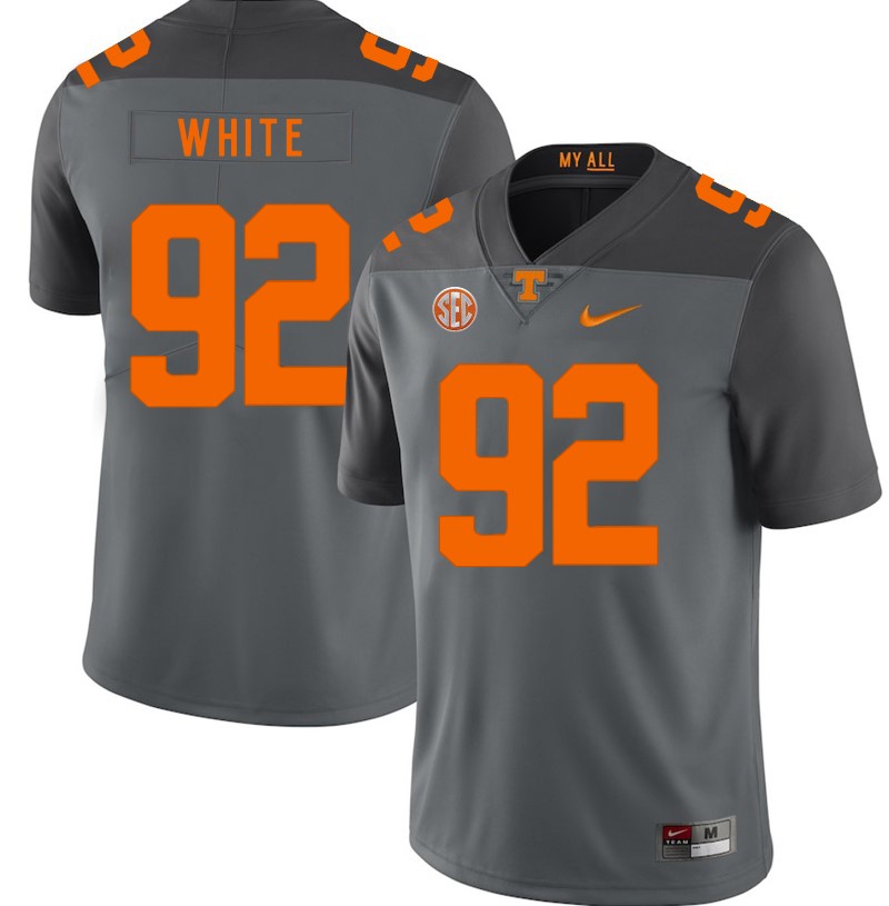 Tennessee Volunteers Reggie White Jersey #92 Football NCAA Jerseys Gray