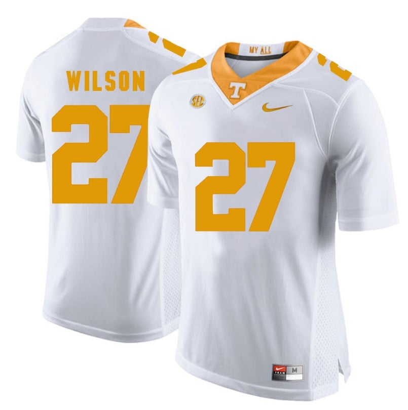 Tennessee Volunteers Toby Wilson Jersey #27 Football NCAA Jerseys White