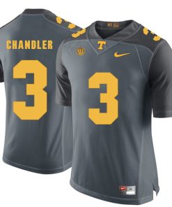 Tennessee Volunteers Ty Chandler Jersey #3 Football NCAA Jerseys Gray