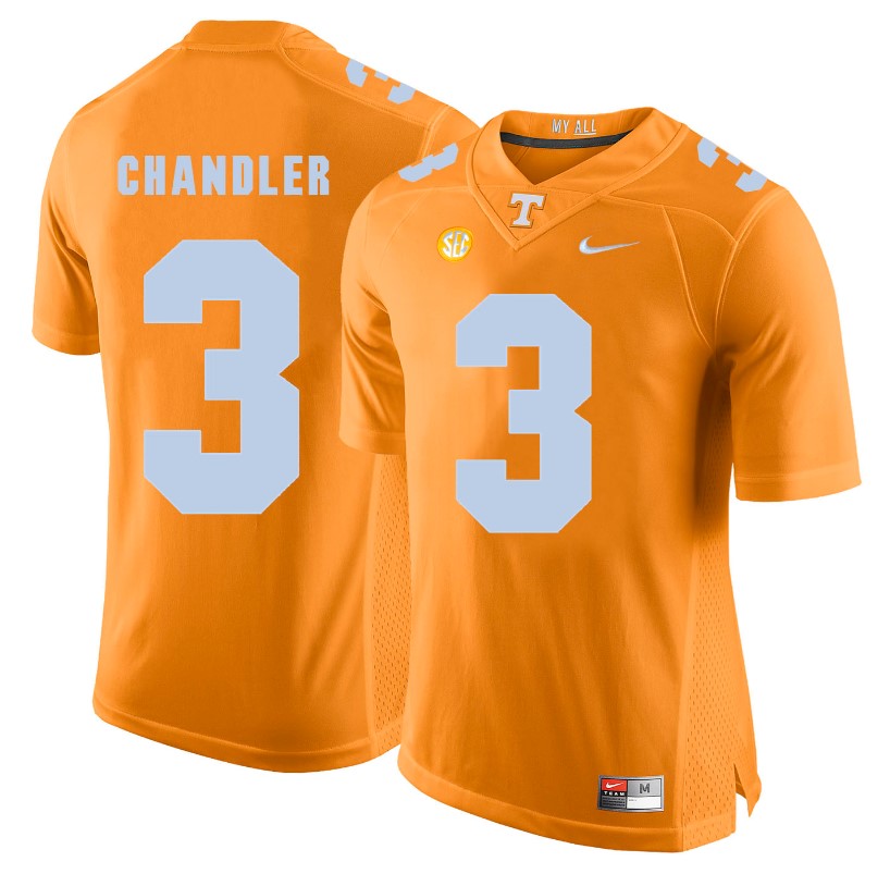 Tennessee Volunteers Ty Chandler Jersey #3 Football NCAA Jerseys Orange