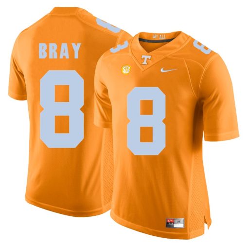 Tennessee Volunteers Tyler Bray Jersey #8 Football NCAA Jerseys Orange