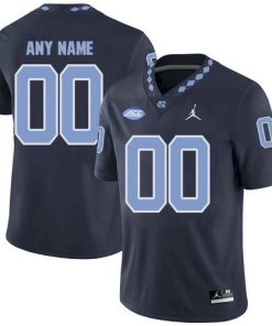 North Carolina Tar Heels Custom Jersey Navy College Football