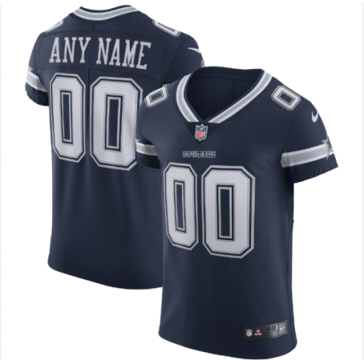 Dallas Cowboys Navy Blue Elite Customized Jerseys