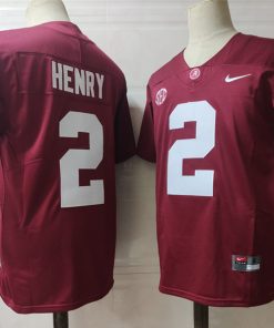 Alabama Crimson Tide #2 Henry NCAA Football Jersey Red