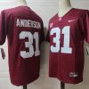 Alabama Crimson Tide #31 Anderson NCAA Football Jersey Red