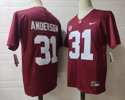 Alabama Crimson Tide #31 Anderson NCAA Football Jersey Red