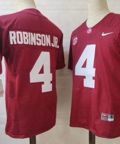 Alabama Crimson Tide #4 Robinson JR. NCAA Football Jersey Red