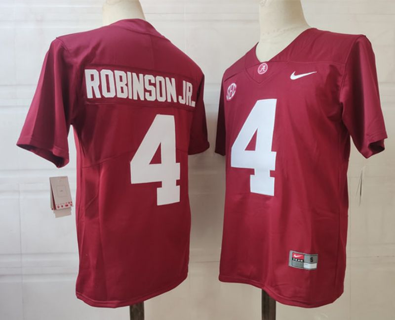 Alabama Crimson Tide #4 Robinson JR. NCAA Football Jersey Red