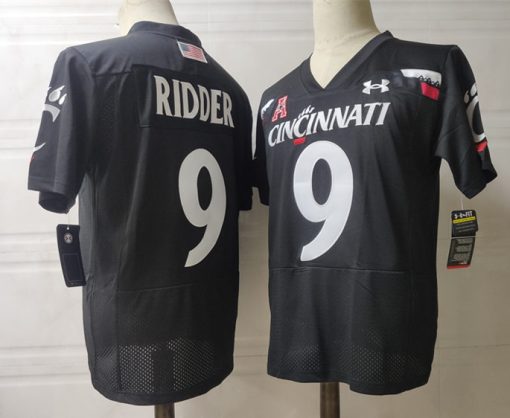 Cincinnati Bearcats #9 Desmond Ridder NCAA Football Jersey Black