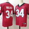 Georgia Bulldogs #34 Herchel Walker NCAA Football Jersey Red