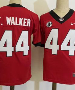 Georgia Bulldogs #44 Travon Walker NCAA Football Jersey Red