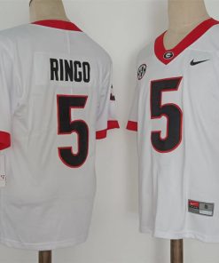 Georgia Bulldogs #5 Kelee Ringo NCAA Football Jersey White
