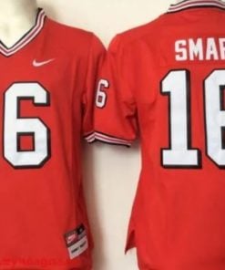 Georgia Bulldogs Coach #16 Kirby Smart Red Jersey Stitched