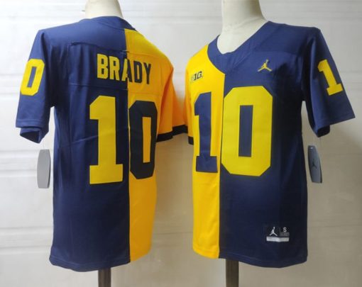 Michigan Wolverines #10 Tom Brady NCAA Football Jersey