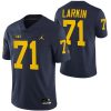 Michigan Wolverines #71 Dylan Larkin NCAA Football Jersey Navy