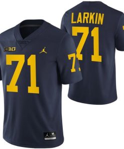 Michigan Wolverines #71 Dylan Larkin NCAA Football Jersey Navy