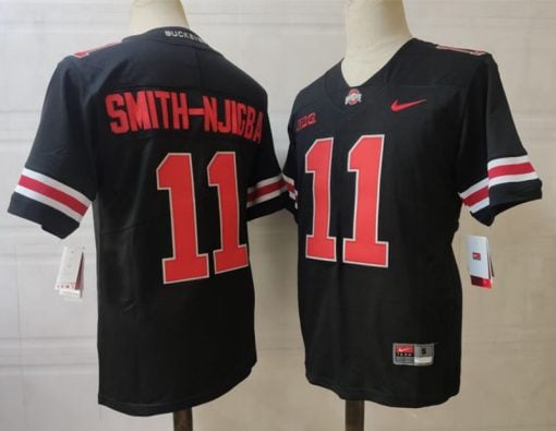 Ohio State Buckeyes #11 Smith-Njigba NCAA Football Jersey Black