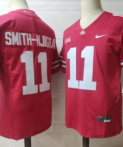 Ohio State Buckeyes #11 Smith-Njigba NCAA Football Jersey Red