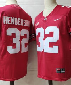 Ohio State Buckeyes #32 Henderson NCAA Football Jersey Red