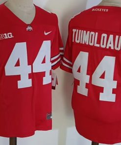 Ohio State Buckeyes #44 JT Tuimoloau NCAA Football Jersey Red