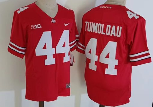 Ohio State Buckeyes #44 JT Tuimoloau NCAA Football Jersey Red