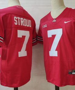 Ohio State Buckeyes #7 Stroud NCAA Football Jersey Red