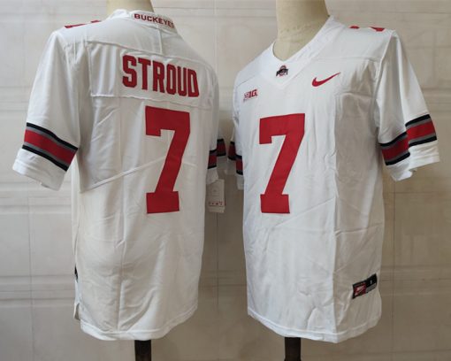 Ohio State Buckeyes #7 Stroud NCAA Football Jersey White