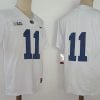 Washington State Cougars #11 Parsons NCAA Football Jersey White No Name