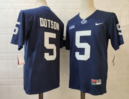 Washington State Cougars #5 Dotson NCAA Football Jersey Dark Blue