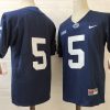 Washington State Cougars #5 No Name NCAA Football Jersey Dark Blue