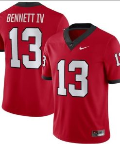 Georgia Bulldogs #13 Stetson Bennett IV Red Game College Football Jersey