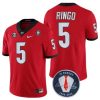 Georgia Bulldogs Kelee Ringo #5 Jersey Honoring Vince Dooley Patch Red