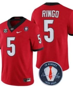 Georgia Bulldogs Kelee Ringo #5 Jersey Honoring Vince Dooley Patch Red
