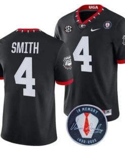 Georgia Bulldogs Nolan Smith #4 Jersey Honoring Vince Dooley Patch Black