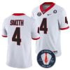 Georgia Bulldogs Nolan Smith #4 Jersey Honoring Vince Dooley Patch White