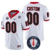 Georgia Bulldogs Players Jersey Honoring Vince Dooley Patch Custom White