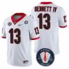 Georgia Bulldogs Stetson Bennett #13 Jersey Honoring Vince Dooley Patch White