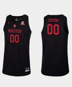 Custom Name Number Houston Cougars Black Replica College Basketball Jersey1
