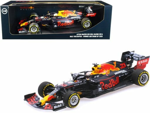 Aston Martin Red Bull Racing RB16 #33 Max Verstappen Winner Formula One F1 Abu Dhabi GP (2020) Limited Edition to 660 pieces Worldwide 1/18 Diecast Model Car by Minichamps