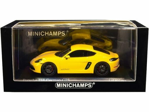 2020 Porsche 718 Cayman GTS 4.0 (982) Yellow Limited Edition to 402 pieces Worldwide 1/43 Diecast Model Car by Minichamps